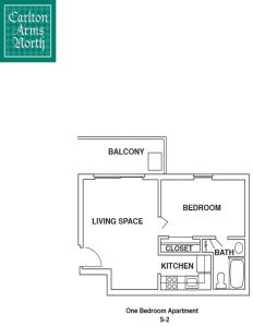 One Bedroom Apartment at Carlton Arms North