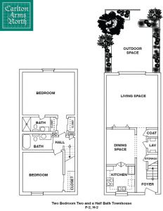 Two Bedroom Townhouse at Carlton Arms North